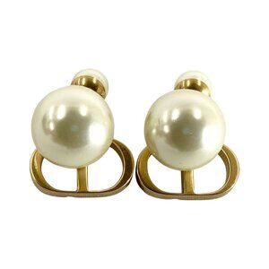 Christian Dior Tribal Earrings Pearl